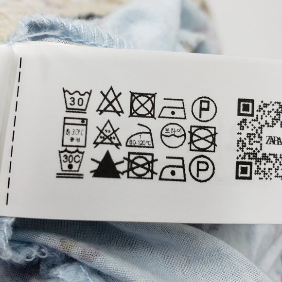 Zara Girl's Tea Dress Size 11 - 12 Years Pink Blue Tan Floral Tiered Lace Trim - Picture 7 of 8